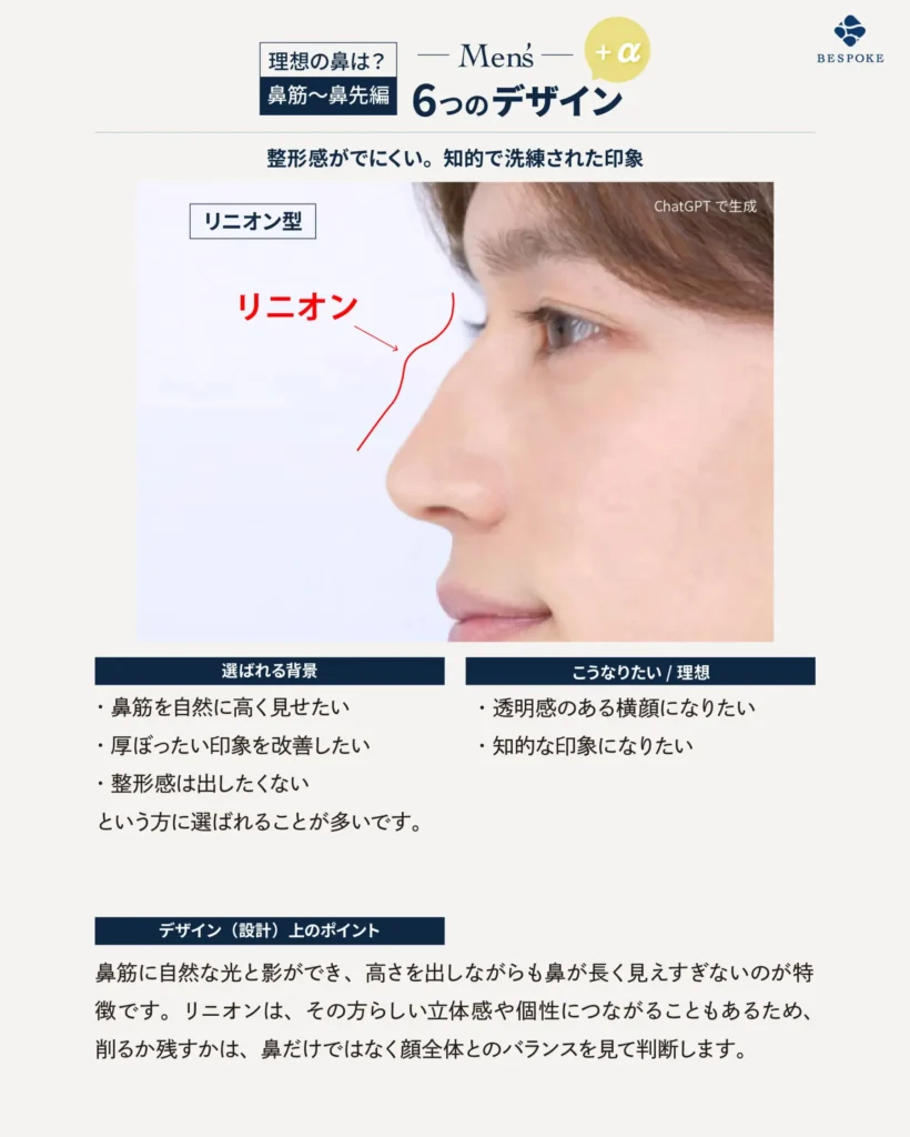 メンズ鼻のデザイン